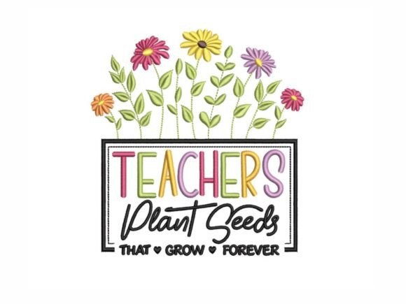 Teachers Embroidery Design